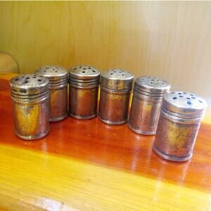 Unweighted Miniature Sterling Salt & Pepper Shakers. Lot Of 6